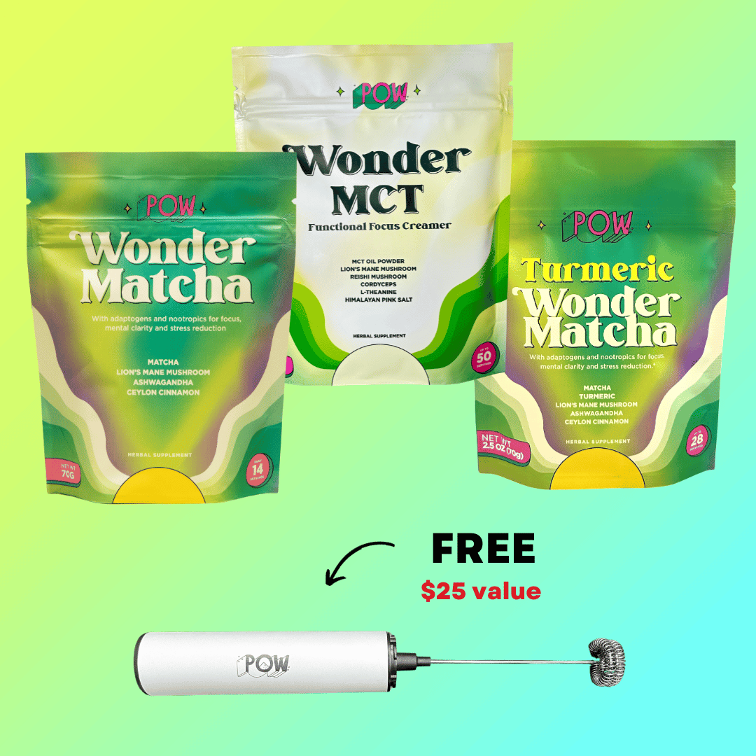 50 Servings Wonder Matcha, 50 Turmeric Wonder Matcha, 50 Wonder MCT + FREE Gifts (BF Exclusive!)