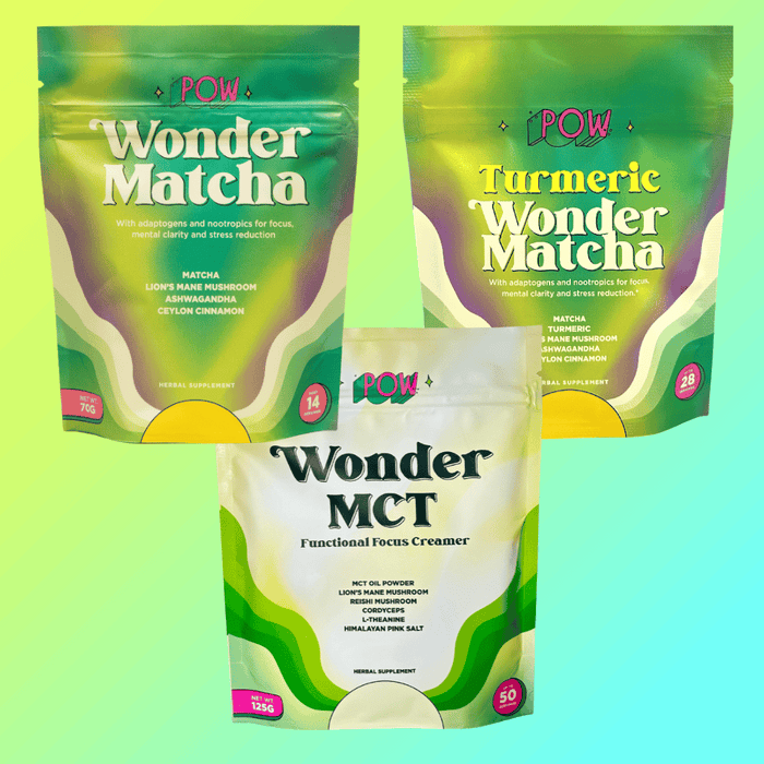 Wonder Trio: Matcha, Turmeric, MCT Focus Creamer (Save 15%)