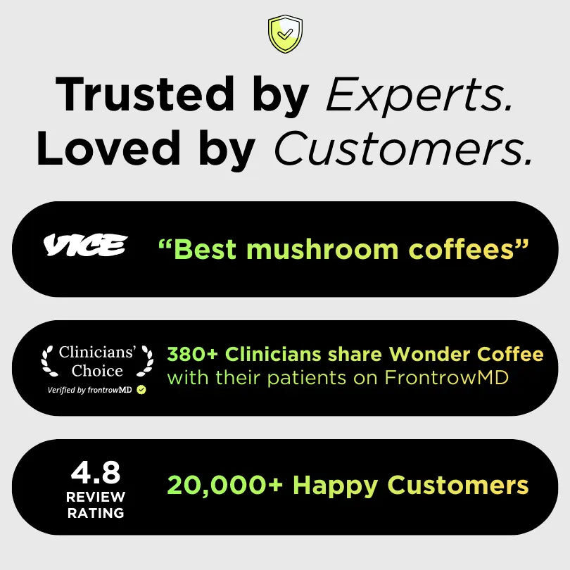 Wonder coffee is trusted by experts and loved by customers. Best mushroom coffee by vice. 