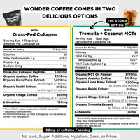 Wonder Coffee full nutrition facts